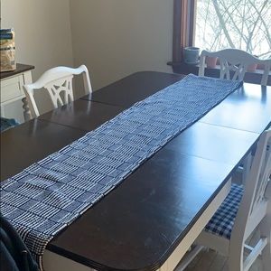 Blue and White Farmhouse Table Runner